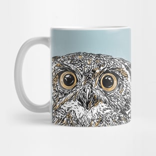 Little Owl Lino Print Design Mug